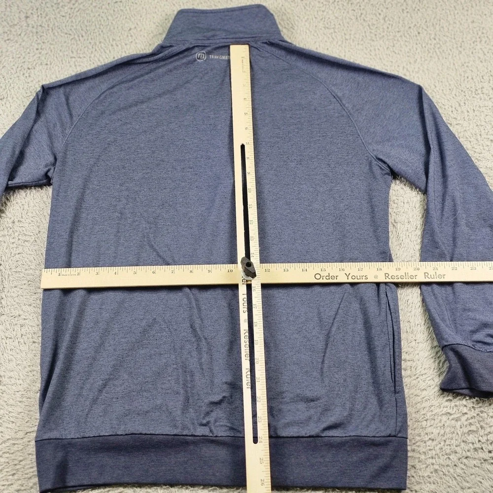 Travis Mathew Pullover Mens Medium Blue 1/4 Zip Lightweight Golf Performance Top